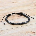 JoycuFF Gifts for Mom Morse Code Bracelet Gifts from Daughter Son Birthday Handmade Weave Secret Message Thanksgiving Day Christmas Jewelry Remember I Love You