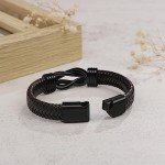 JoycuFF Gifts Anniversaryfor Husband To My Man Mens Birthday Gifts Idea from Wife Braided Leather Bracelets Christmas Gifts for Him Husband Valentine's Day