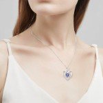JoycuFF Birthstone Necklaces Gifts for Women Dainty Necklaces Jewelry for Her Love Heart Pendant Necklaces Infinity Jewelry Gifts for Her Birthday Christmas Party