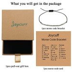 JoycuFF Morse Code Bracelets for Women Gifts for Women Birthday Christmas Gifts Women Gifts Bracelets for Women (Anxiety lies)