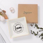 JoycuFF Trinket Dishes for Jewelry Inspirational Gifts for Her Mom Mother Birthday Christmas Gift Jewelry Tray For Rings Necklaces Bracelets Earrings Friend Gifts Women Unique Gifts