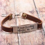 JoycuFF Confirmation Gifts Vintage Bracelet for Women Engraved Bible Verse a Sweet Friendship Refreshes the Soul