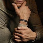 JoycuFF Gifts for Men Leather Bracelet for Men To My Man Boyfriend Husband Lettering Love You Forever Gifts for Him Christmas Anniversary Birthday Valentine's Day Promise Thank You Gifts 8.5inches