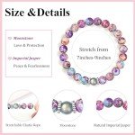 JoycuFF Mothers Day Gifts from Husband I Love You Bracelets Surprise Gifts Idea for Mother from Daughter Son Best Mom Ever Handmade Colorful Imperial Stone Birthday Gifts for Mom