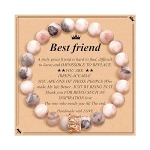 Friendship Gifts For Women Friends Pink Jasper Bracelets Birthday Gifts For Friends Female Ideas Friend Gifts For Women Cool Gifts For Female Friends Christmas Best Friend Birthday Gifts For Women
