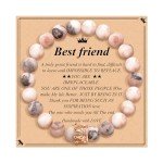 Friendship Gifts For Women Friends Pink Jasper Bracelets Birthday Gifts For Friends Female Ideas Friend Gifts For Women Cool Gifts For Female Friends Christmas Best Friend Birthday Gifts For Women