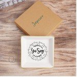 JoycuFF Inspirational Gifts for Women Girl Christian Birthday Thanksgiving Day Ceramic Trinket Dish Tray Christmas Graduation Ring Holder Motivational Gifts for Friends Sister Daughter