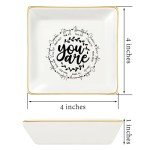 JoycuFF Inspirational Gifts for Women Girl Christian Birthday Thanksgiving Day Ceramic Trinket Dish Tray Christmas Graduation Ring Holder Motivational Gifts for Friends Sister Daughter