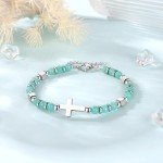 JoycuFF Christmas Birthday Gifts for Women Teen Inspirational Christian Gifts Coross Bracelets Teen Trendy Stuff Gifts for Daughter Granddaughter Sister Niece Jewelry