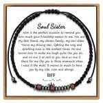 JoycuFF Sister Bracelet Gifts from Sister BFF Morse Code Bracelets for Soul Sister Inspirational Bracelet for Women Funny Unique Best Friends Birthday Christmas Mothers Day Friendship Anniversary