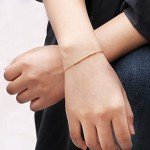 JoycuFF You are A Badass Funny Gifts For Women Adjustable Morse Code Bracelets Gifts For Women Friends Soul Sister Aunt Best Friend Birthday Christmas Friendship Gold Bracelet