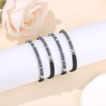 JoycuFF Gifts for Sister Birthday Morse Code Bracelets Motivational Unique Hand Made Beaded Thanksgiving Day Christmas Jewelry