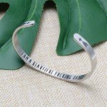 JoycuFF Encouragement Bracelets for Women Inspirational Silver Cuff for Her Birthday Christmas Gifts to Yourself or Anyother You Love with Engraved Message I Am A Beautiful