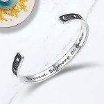 TONY & SANDY Friend Gifts for Women Christmas Stocking Stuffers Adults Be Brave Be Strong Be Badass Inspirational Bracelet Daughter Granddaughter Motivational Anxiety Sober Sun Moon Basket
