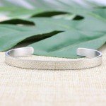 JoycuFF Encouragement Bracelets for Women Inspirational Silver Cuff for Her Birthday Christmas Gifts to Yourself or Anyother You Love with Engraved Message I Am A Beautiful