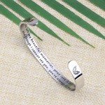 JoycuFF In Memorial Gifts for Loss of Mother Memorial Bracelet Grief Jewelry Sympathy Cuff Remembrance Bangle (You left me beautiful memories,your love is still my guide)