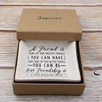 JoycuFF Trinket Dishes for Jewelry Friend Bff Birthday Christmas Gift Jewelry Tray for Rings Necklaces Bracelets Earrings a Friend is One of the Nicest Things