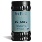Tea Forte Defense Organic Green Tea with Echinacea, Ginger and Elderberry, Makes 35-50 Cups, 2.82 Ounce Loose Leaf Tea Canister