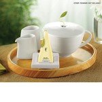 Tea Forte 2 Piece Mini Fine Porcelain White Sugar Dispenser with Spout and Creamer Pitcher Tea and Coffee Bar Accessory Serving Set for One, Dishwasher Safe