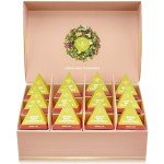 Teabloom Organic Lemon Mint Chamomile Pyramid Tea Presentation Box, 12 Herbal Tea Blends, Whole-Leaf Pyramid Tea Sachets