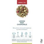 Teabloom Organic Lemon Mint Chamomile Pyramid Tea Presentation Box, 12 Herbal Tea Blends, Whole-Leaf Pyramid Tea Sachets