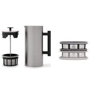 ESPRO P6 Double Walled Stainless Steel Coffee French Press + Tea Micro-Filter, 32 Ounce, Brushed Stainless Steel