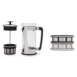 ESPRO P5 Double Micro-Filtered Coffee French Press + Tea Micro-Filter, 32 Ounce, Polished Stainless Steel