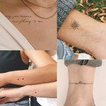 Everjoy Bohemian-inspired Realistic Temporary Tattoos for Women and Men - Waterproof, Long-lasting, and Meaningful Tattoo Designs including Butterfly, Moon, Sun, Love, Letters and Words