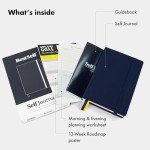 BestSelf Self Journal 13-Week Productivity Journal with Prompts, Undated Planner and Guided Journal for Women and Men, Midnight