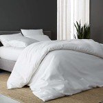 DOZ Duvet Cover Set, 100% Viscose derived from Bamboo, Organically Grown, Buttery Soft, Cooling Duvet Covers, High GSM, 1 Duvet Cover and 2 Pillowcases, 90"x90" (Snow, Full/Queen)