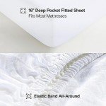 Sijo Stone Washed 100% Organic French Linen Bed Sheet Set, GOTS Certified Organic, Best Cooling Linen Sheet Award by Sleep Foundation 3pc Set - 2 Pillowcases and 1 Fitted Sheet (Snow, King)