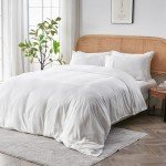SIJO AiryWeight Tencel Duvet Cover, 100% Lyocell Derived from Eucalyptus, Buttery Soft, Best Cooling Sheets by Architectural Digest (Snow, Full/Queen 90"x90")