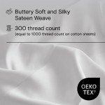DOZ Duvet Cover Set, 100% Viscose derived from Bamboo, Organically Grown, Buttery Soft, Cooling Duvet Covers, High GSM, 1 Duvet Cover and 2 Pillowcases, 90"x90" (Snow, Full/Queen)