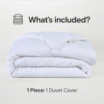 Sijo Premium Stone Washed 100% Organic French Linen Duvet Cover, GOTS Certified Organic, Small Batch Sourced from Normandy, Breathable and Durable (Snow, Full/Queen)