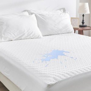 DOZ by SIJO Cooling Mattress Protector, 100% Lyocell Surface, 100% Waterproof, Noiseless, Cooling, 3D Air Fabric Breathable Bed Mattress Cover, 16 Inch Deep Pocket (King)