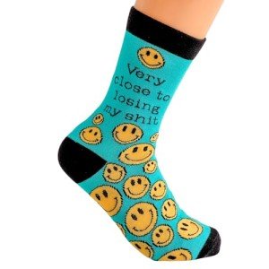 Moonlight Makers Funny and Crazy Socks with Sayings - Very Close to Losing My Shit - Novelty Gifts for Men and Women, Cute Socks for Women, Mens Crew Socks, Unisex Adult Graphic Socks