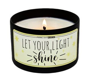 Moonlight Makers Let Your Light Shine Candle, Sea Salt & Orchid Scented Handmade Candle, Natural Soy Wax Candle, 25+ Hour Burn Time, 8oz Tin