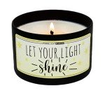 Moonlight Makers Let Your Light Shine Candle, Sea Salt & Orchid Scented Handmade Candle, Natural Soy Wax Candle, 25+ Hour Burn Time, 8oz Tin
