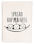 Moonlight Makers Classic Waffle Weave Hand Cloth, Bathroom/Kitchen Hand Towel, Xmas Gift Idea, Fast Absorbing Soft Kitchen Decor, Funny Design, Cute Dish Cloth, Pure 100% Cotton (Spread Hap Pea Ness)