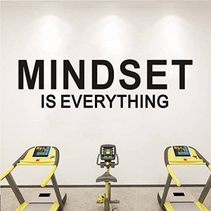 SEATUNE Inspirational Quotes Wall Stickers - Motivational Office Gym Wall Decals - Positive Home Vinyl Art Wall Decor - Mindset is Everything 45"X12.6"