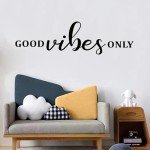 SEATUNE Office Quotes Wall Decals - Inspirational Positive Motivational Wall Stickers - School Classroom Workplace Home Vinyl Art Wall Decor - Good Vibes Only 35"X9.8"