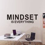 SEATUNE Inspirational Quotes Wall Stickers - Motivational Office Gym Wall Decals - Positive Home Vinyl Art Wall Decor - Mindset is Everything 45"X12.6"