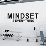 SEATUNE Inspirational Quotes Wall Stickers - Motivational Office Gym Wall Decals - Positive Home Vinyl Art Wall Decor - Mindset is Everything 45"X12.6"