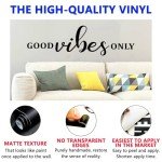 SEATUNE Office Quotes Wall Decals - Inspirational Positive Motivational Wall Stickers - School Classroom Workplace Home Vinyl Art Wall Decor - Good Vibes Only 35"X9.8"