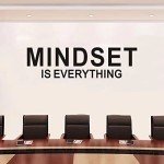 SEATUNE Inspirational Quotes Wall Stickers - Motivational Office Gym Wall Decals - Positive Home Vinyl Art Wall Decor - Mindset is Everything 45"X12.6"