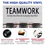 SEATUNE X-Large Office Quotes Wall Decals - Teamwork Inspirational Positive Motivational Wall Sticker - Home Vinyl Art Wall Decor - Teamwork Divides The Effort & Multiplies The Effect 45"X16"