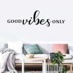 SEATUNE Office Quotes Wall Decals - Inspirational Positive Motivational Wall Stickers - School Classroom Workplace Home Vinyl Art Wall Decor - Good Vibes Only 35"X9.8"