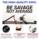SEATUNE Gym Inspirational Wall Stickers - Sports Quotes Motivational Fitness Wall Decals - Bedroom Home Garage Vinyl Art Wall Decor - Be Savage Not Average 35"X9.8"