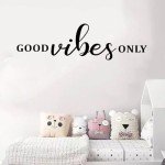 SEATUNE Office Quotes Wall Decals - Inspirational Positive Motivational Wall Stickers - School Classroom Workplace Home Vinyl Art Wall Decor - Good Vibes Only 35"X9.8"