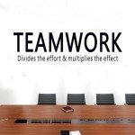 SEATUNE X-Large Office Quotes Wall Decals - Teamwork Inspirational Positive Motivational Wall Sticker - Home Vinyl Art Wall Decor - Teamwork Divides The Effort & Multiplies The Effect 45"X16"